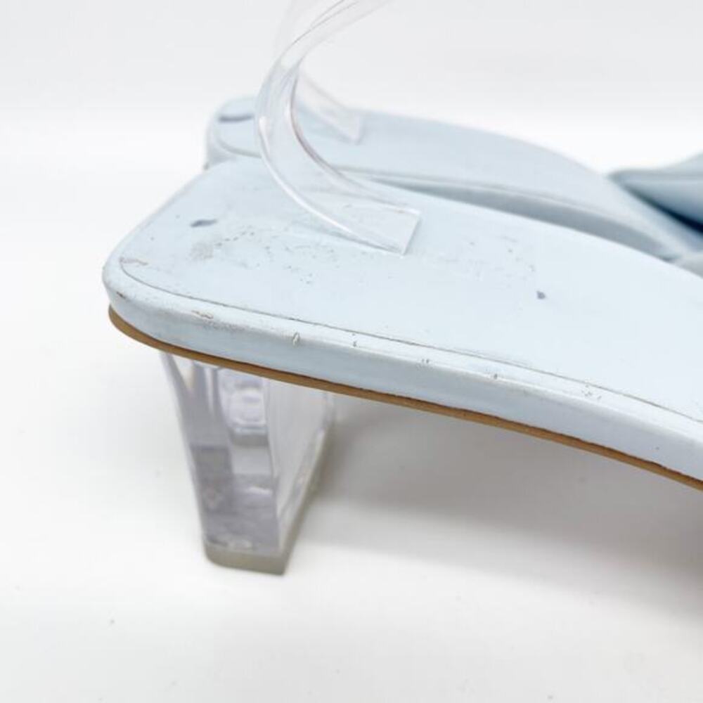 Open Edit Women Cleo 5 Baby Blue Clear Heeled Slide Sandals Size 11M - Picture 13 of 15